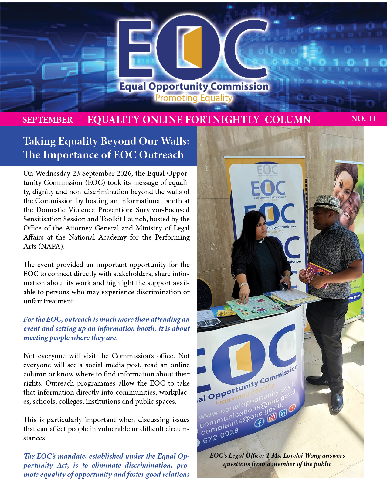 Taking Equality Beyond Our Walls: The Importance of EOC Outreach
